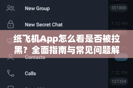 纸飞机App怎么看是否被拉黑？全面指南与常见问题解答-第1张图片-Telegram官网-纸飞机官网下载-多平台官方版本