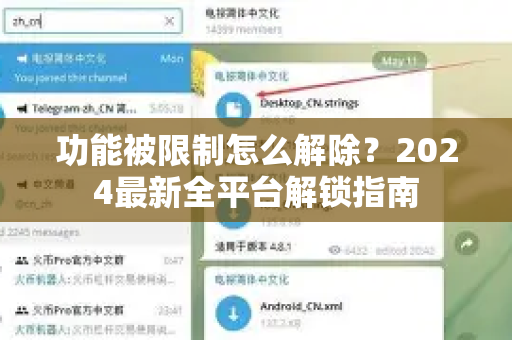 功能被限制怎么解除？2024最新全平台解锁指南-第1张图片-Telegram官网-纸飞机官网下载-多平台官方版本