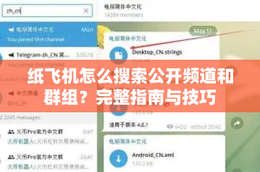 纸飞机怎么搜索公开频道和群组？完整指南与技巧